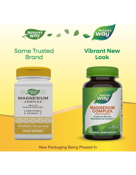 Complejo de Magnesio Nature's Way 100 Cápsulas - Relajación Muscular