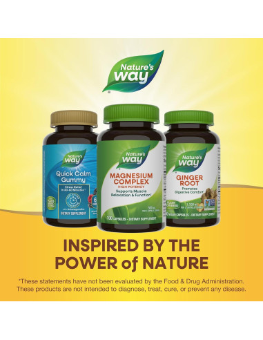 Complejo de Magnesio Nature's Way 100 Cápsulas - Relajación Muscular