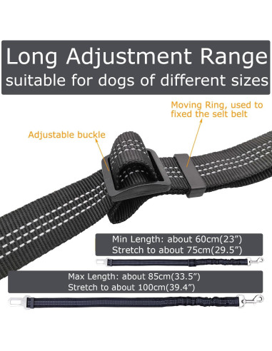 Arnés de Coche Ajustable para Perros y Gatos Yiaizhuo - 2 Paquetes