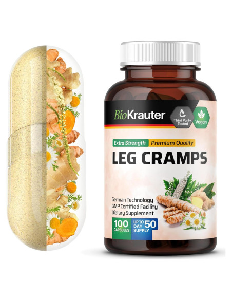 Cápsulas Veganas BioKrauter con Magnesio y Cúrcuma - 100 Unidades