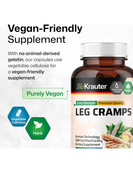 Cápsulas Veganas BioKrauter con Magnesio y Cúrcuma - 100 Unidades