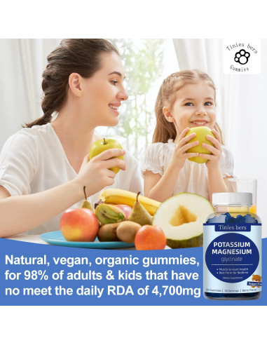 Gomitas de Potasio y Magnesio Tinies Bers 120 g Sin Azúcar