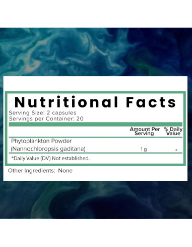 Cápsulas de Fitoplancton Marino Holistic Bin 40g | Suplemento Vegano Omega 3