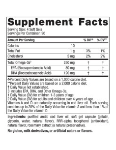 DHA Infantil Nordic Naturals 360 Geles Blandos Fresa 250 mg 2