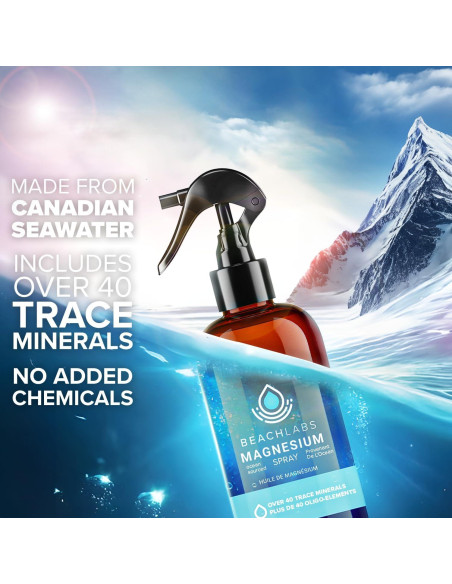 Spray de Aceite de Magnesio Beach Labs 236.6 ml 100% Natural