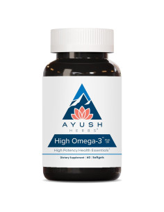 Ayush Herbs Omega 3 - Aceite de Pescado 1000mg 60 Cápsulas