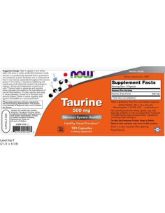 NOW Taurina 500mg 100 Cápsulas x3 - Suplemento Alimenticio 2