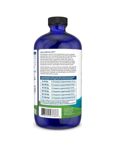 Aceite de Hígado de Bacalao para Perros Nordic Naturals 453 g