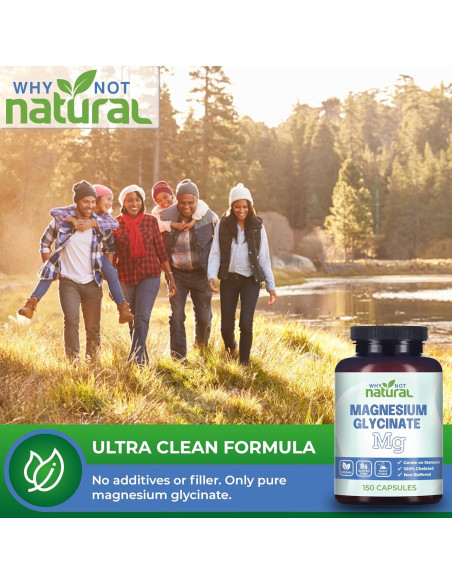 Cápsulas de Glicinato de Magnesio 500 mg Why Not Natural - Vegano