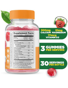 Gomitas de Calcio Magnesio y Vitamina D Lifeable 90 Unidades 2