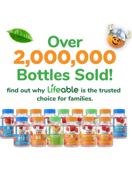 Gomitas de Calcio Magnesio y Vitamina D Lifeable 90 Unidades