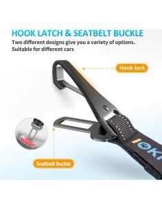 Cinturón de Seguridad para Perros IOKHEIRA Ajustable 48-79 cm 2