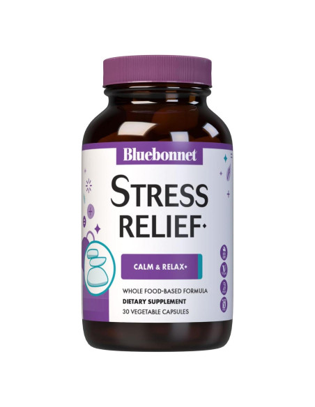 Alivio del Estrés Bluebonnet Nutrition 30 Cápsulas Veganas