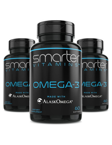 Aceite de Pescado Omega 3 SmarterVitamins 3 Paquetes 180 Gelatinas