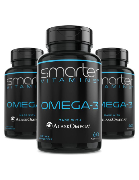 Aceite de Pescado Omega 3 SmarterVitamins 3 Paquetes 180 Gelatinas