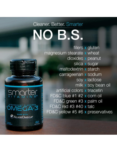 Aceite de Pescado Omega 3 SmarterVitamins 3 Paquetes 180 Gelatinas