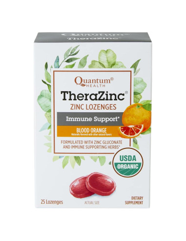 Lozenges de Zinc Orgánico TheraZinc 25 Unidades Sabor Naranja