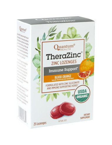 Lozenges de Zinc Orgánico TheraZinc 25 Unidades Sabor Naranja