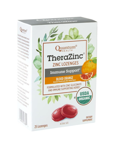 Lozenges de Zinc Orgánico TheraZinc 25 Unidades Sabor Naranja