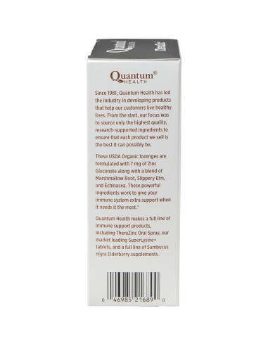 Lozenges de Zinc Orgánico TheraZinc 25 Unidades Sabor Naranja