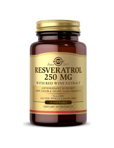 Suplemento Antioxidante Solgar Resveratrol 250 mg - 30 Gelatinas