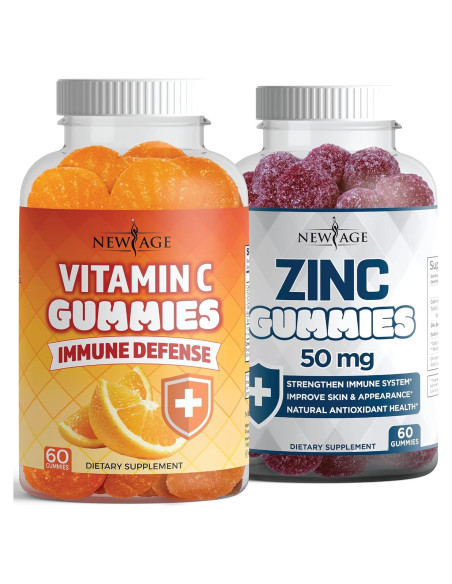 Gomitas de Zinc y Vitamina C Nueva Era - 50mg - 2 Paquetes