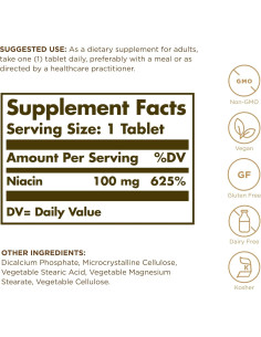 Solgar Niacina 100 mg - 100 Tabletas - Suplemento Vegano 2