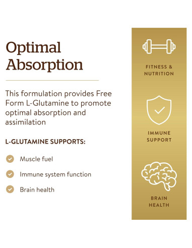 Solgar L-Glutamina 1000 mg 60 Tabletas - Suplemento Natural