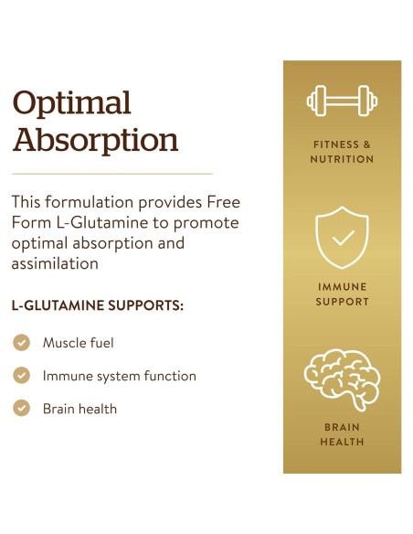 Solgar L-Glutamina 1000 mg 60 Tabletas - Suplemento Natural