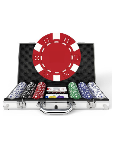 Juego de Fichas de Póker HEITOK 300PCS con Estuche Aluminio