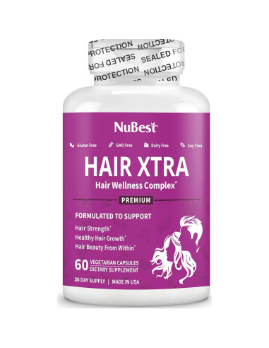 Suplemento para el Crecimiento del Cabello NuBest Hair Xtra 60 Cápsulas