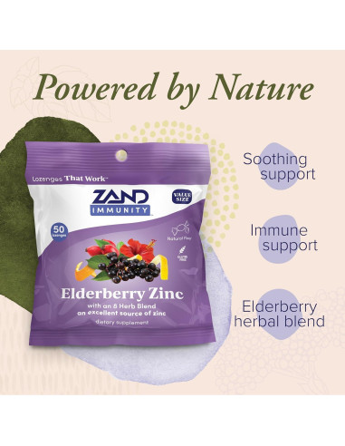 Pastillas de Zinc ZAND para Garganta Seca - 50 Unidades