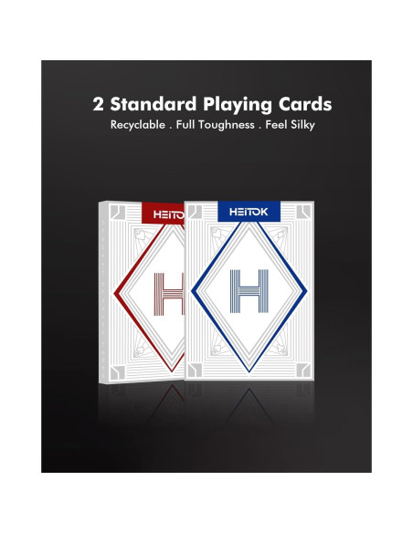 Juego de Fichas de Póker HEITOK 300PCS con Estuche Aluminio