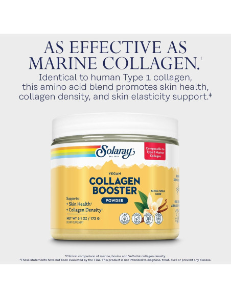 Aumentador de Colágeno Vegano Solaray - 25 Porciones 173.5 g