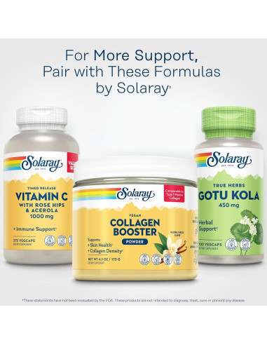 Aumentador de Colágeno Vegano Solaray - 25 Porciones 173.5 g