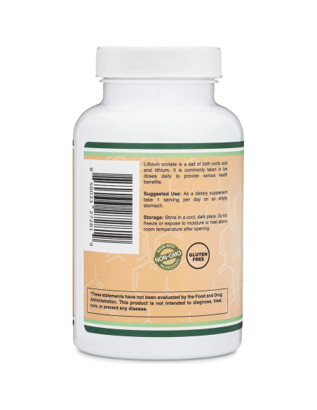 Orotato de Litio 5mg Double Wood - 210 Cápsulas Veganas