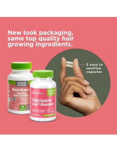 Vitaminas Naturenetics HairAnew para Crecimiento Cabello 81g 2