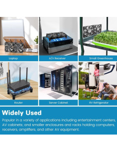 Ventilador de Computadora GDSTIME 2x120mm CA Control Velocidad 2