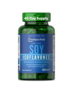 Isoflavonas de Soja No-OGM Puritan's Pride 750mg 120 Cápsulas