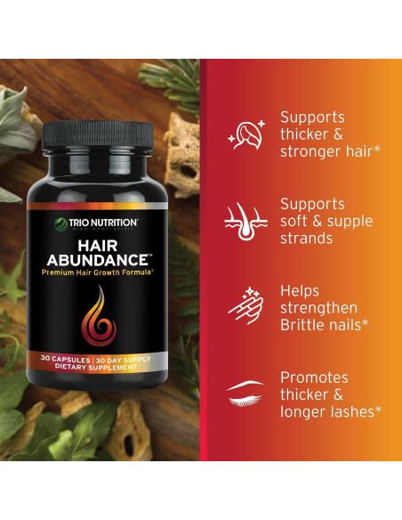 Suplemento Abundancia Capilar Trio Nutrition 60 Cápsulas