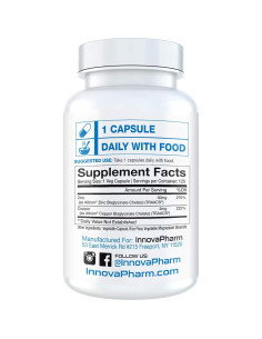 InnovaPharm Zinc Chelate + Cobre Chelate 120 Cápsulas Veganas 2