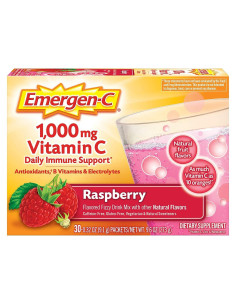 Bebida Efervescente Vitamina C Alacer Frambuesa 1000mg 30 Paquetes