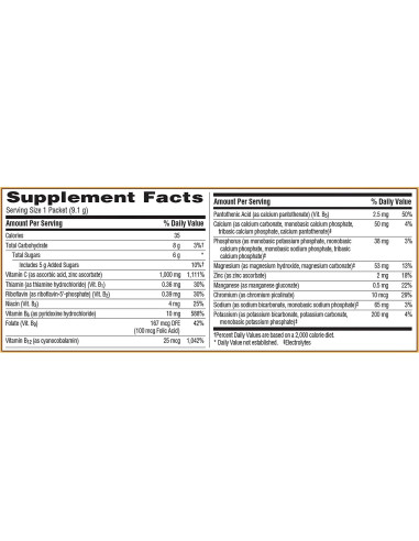 Bebida Efervescente Vitamina C Alacer Frambuesa 1000mg 30 Paquetes
