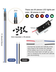 Kit de Luces LED 12V Saysurey 63 Pcs para Manualidades 2
