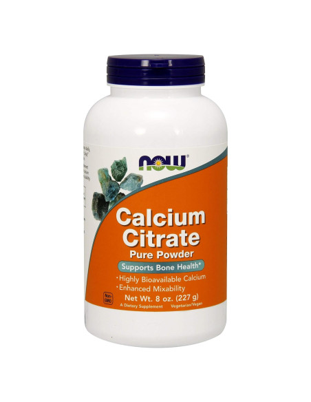 Polvo de Citrato de Calcio Now Foods 227 g Suplemento