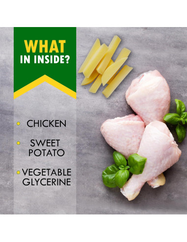 Galletas Masticables para Perros Mascotas Queridas 320g Pollo y Batata