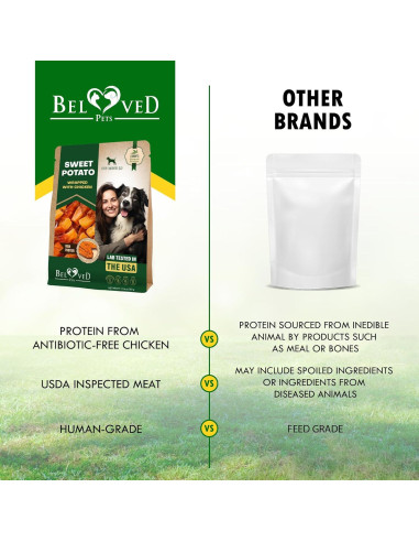 Galletas Masticables para Perros Mascotas Queridas 320g Pollo y Batata