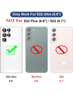 Protector de Lente de Cámara JOLOJO para Galaxy S22 Ultra 2