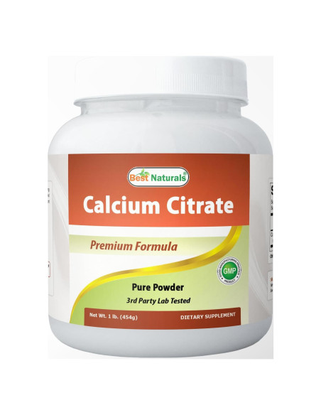 Citrato de Calcio en Polvo Mejores Naturales 600 mg 0.45 kg