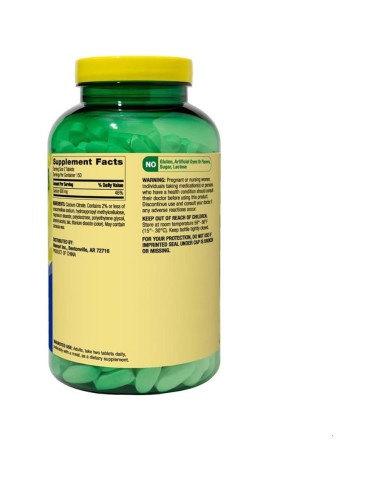 Suplemento de Citrato de Calcio 600 mg Genérico - 300 Tabletas